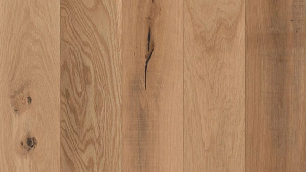 Close-up of light oak wood floor planks