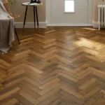 Herringbone Crafted Golden Oak